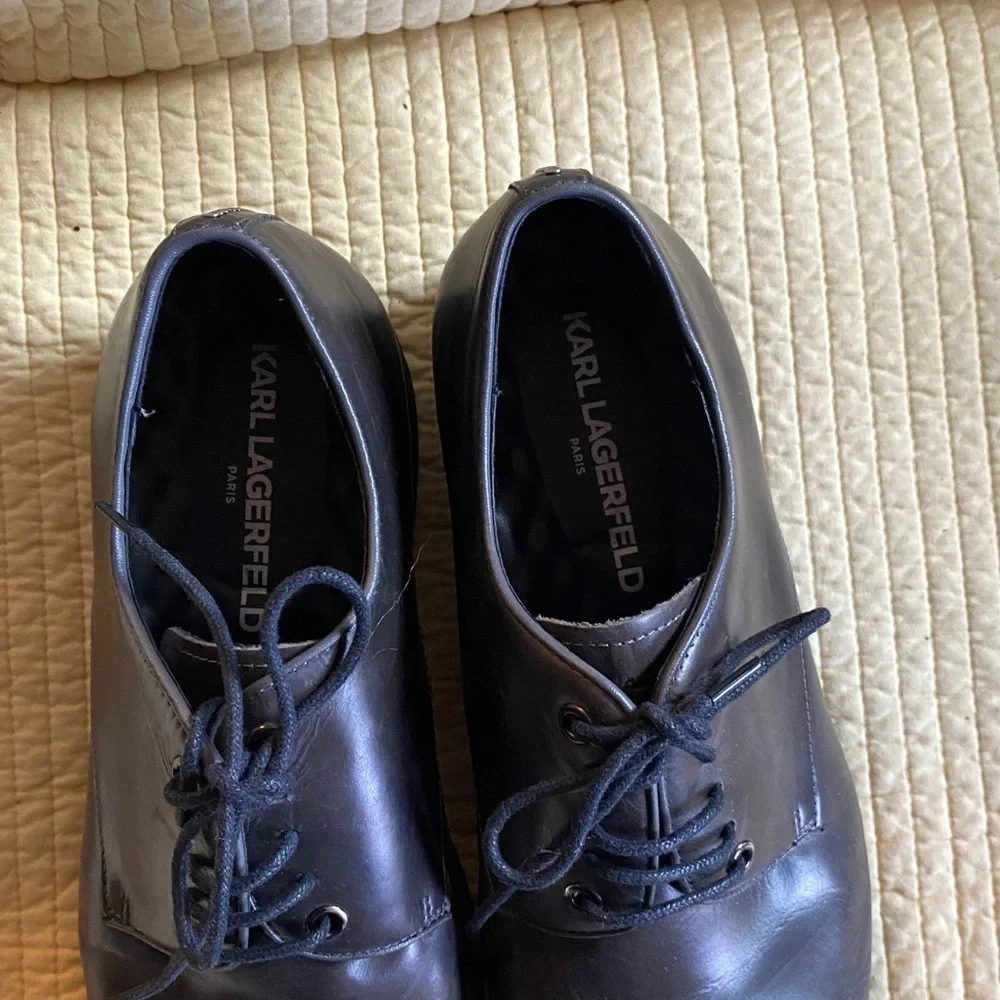 Karl Lagerfeld Classic Black Oxfords
